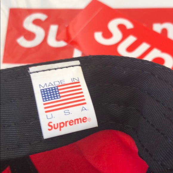 SOLD! Supreme Raised Logo Patch Camp Cap Red - Picture 5 of 7